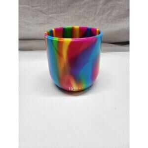 Silicone rainbow silipint 12 oz short tumbler E
